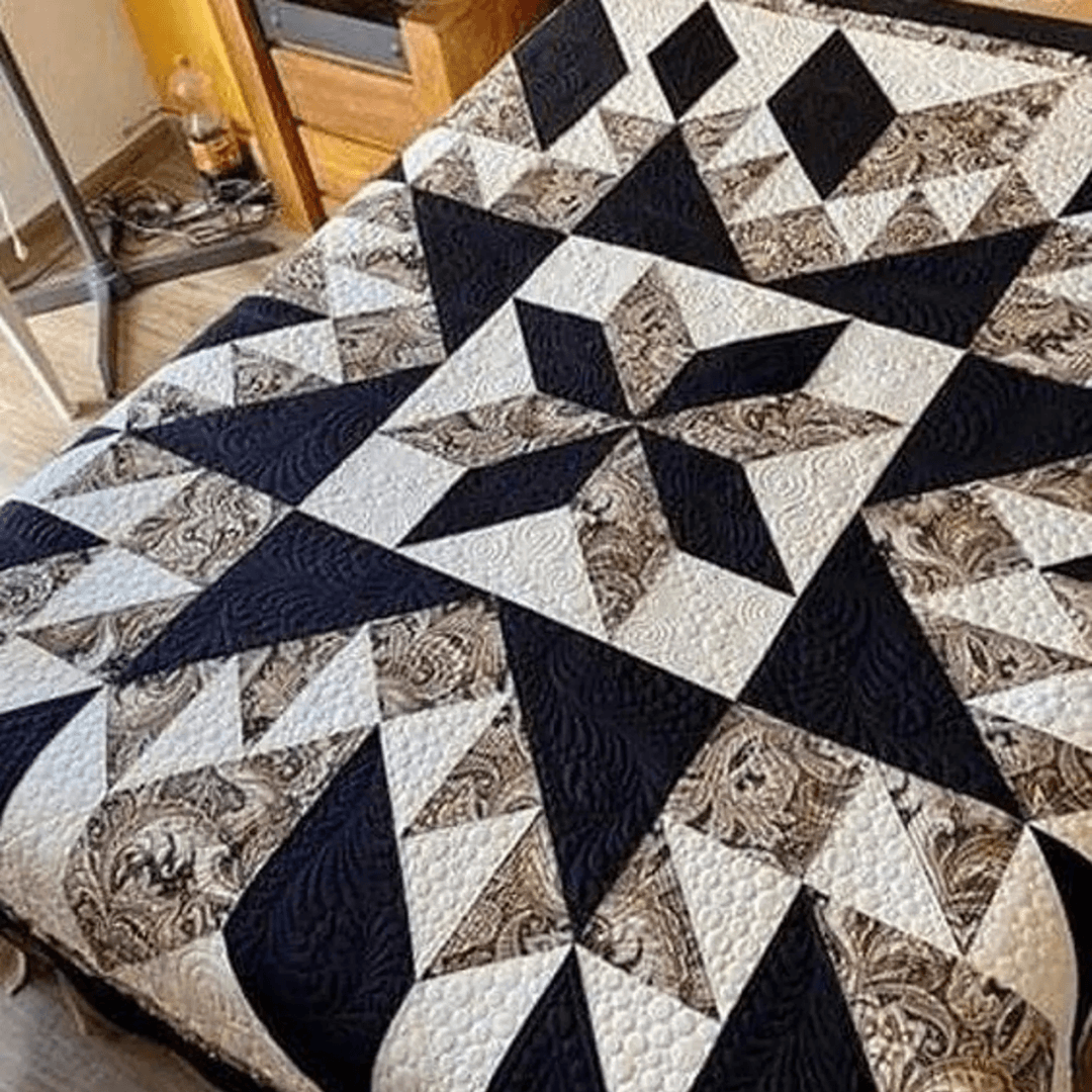 Starry Midnight Quilt Pattern, Instant Download